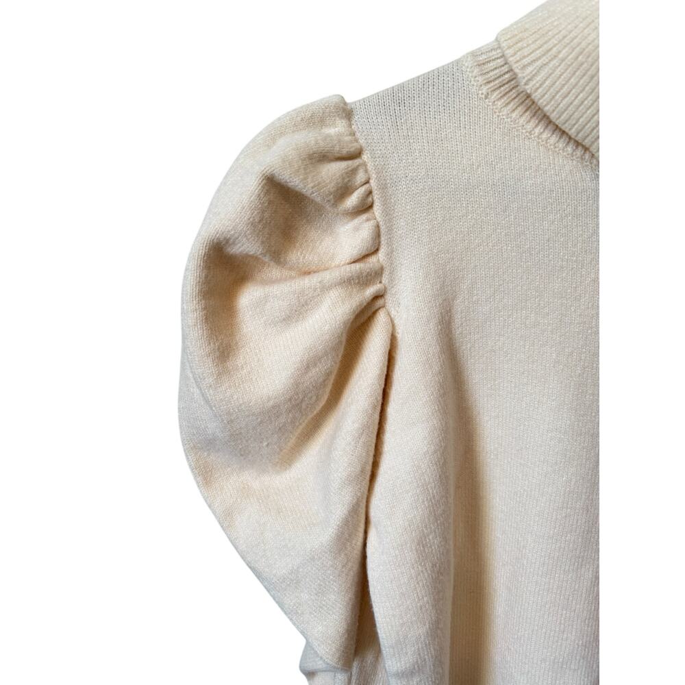 TULAROSA NWT RaeLynn Sweater Puff Sleeve Ivory Size Large Revolve Winter Neutral - Picture 5 of 9